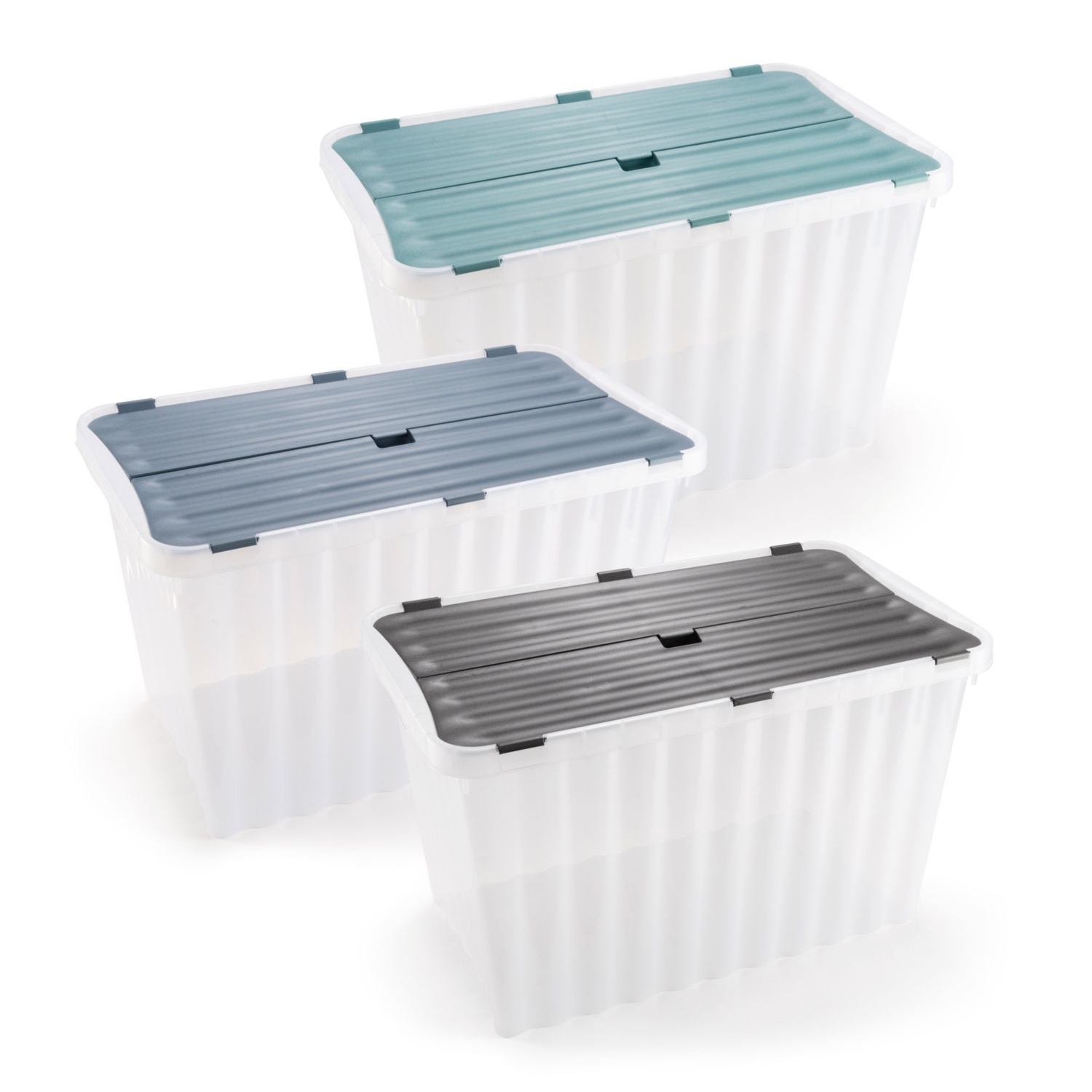 EASYHOME Kunststoff-Aufbewahrungsbox