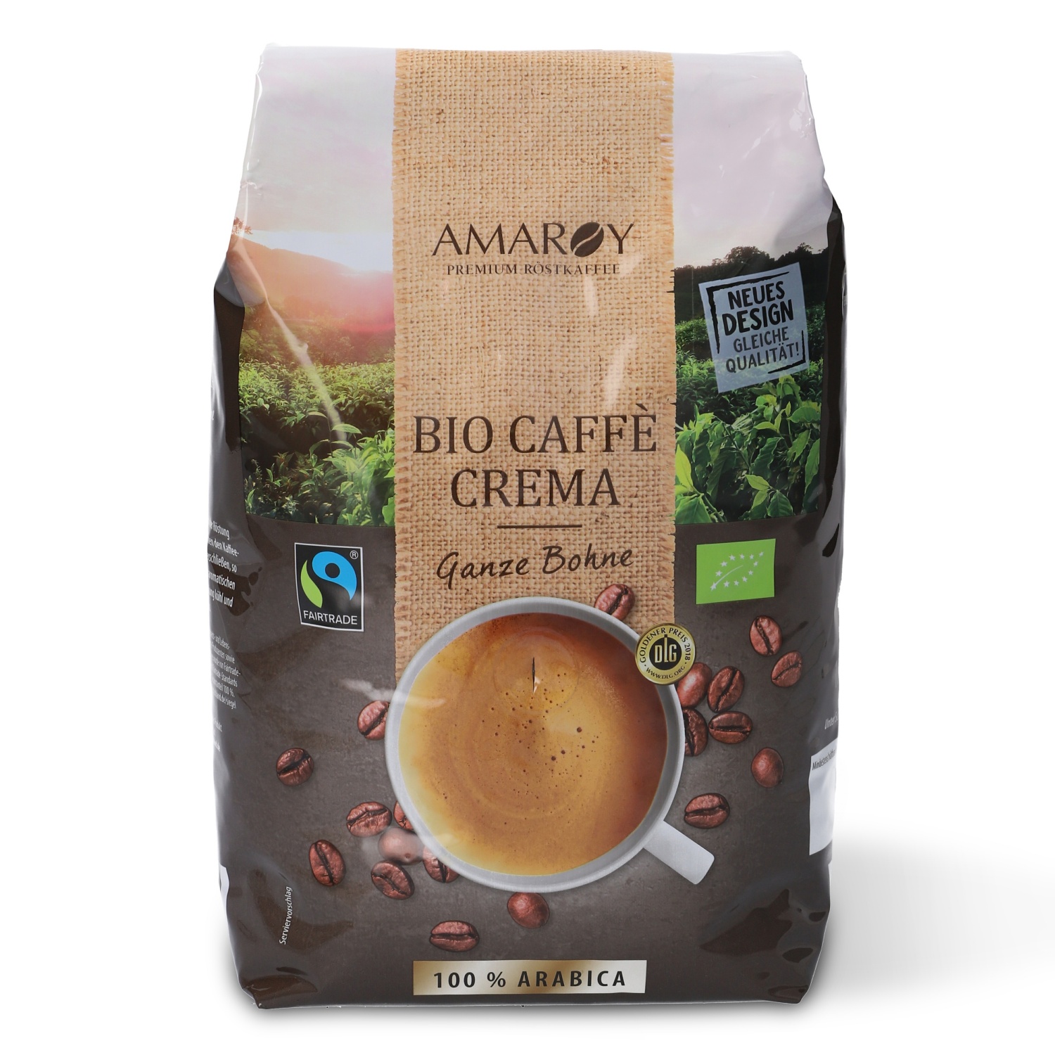 Amaroy Bio Fairtrade Caffe Crema Ganze Bohne 1000 G Aldi Sud