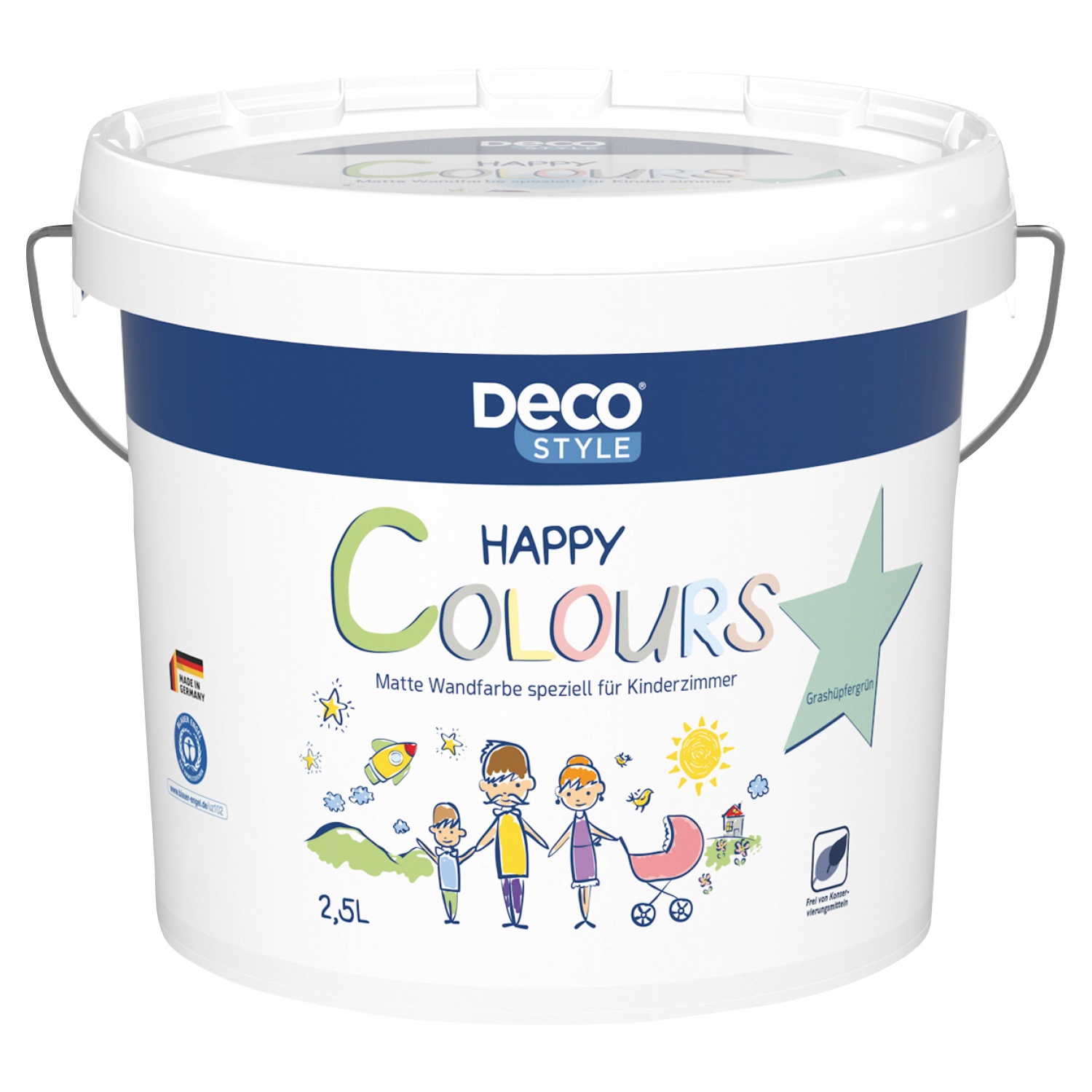 DECO STYLE® Wandfarbe Happy Colours im 2,5l
