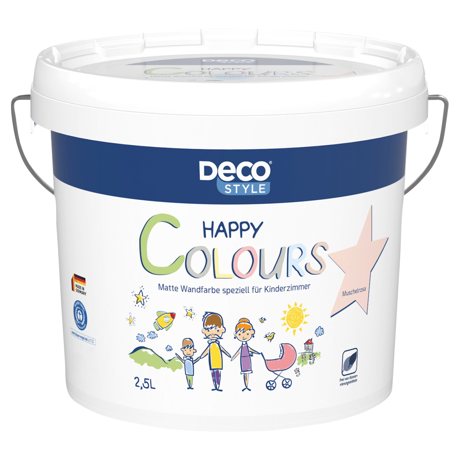 DECO STYLE® Wandfarbe Happy Colours im 2,5l