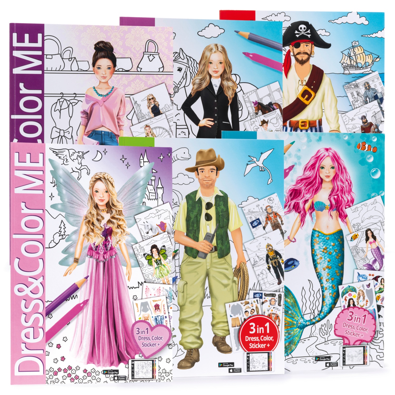 Dress & Color me-Mal- / Stickerbuch