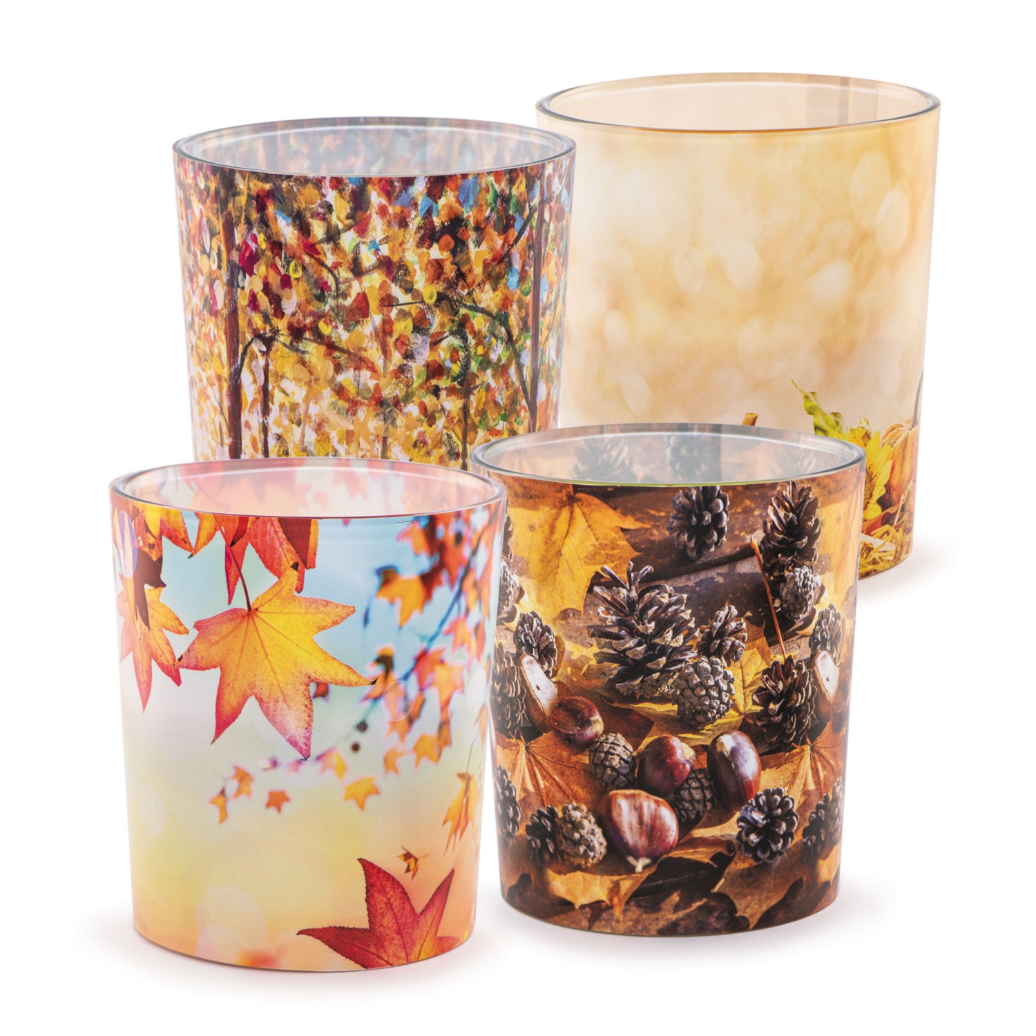 Herbstliche Duftkerze im Glas