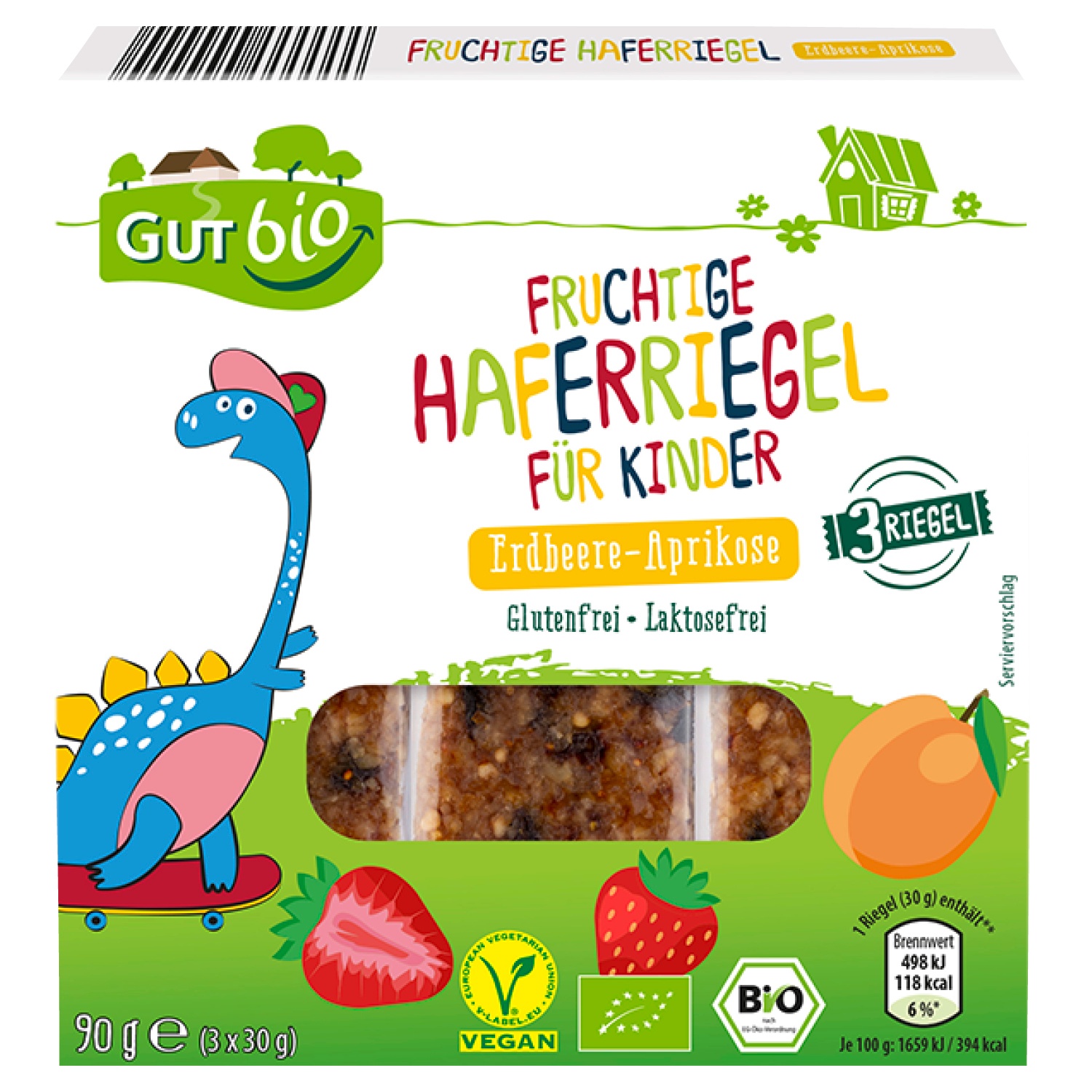 Gut Bio Fruchtige Haferriegel 90g Aldi Sud