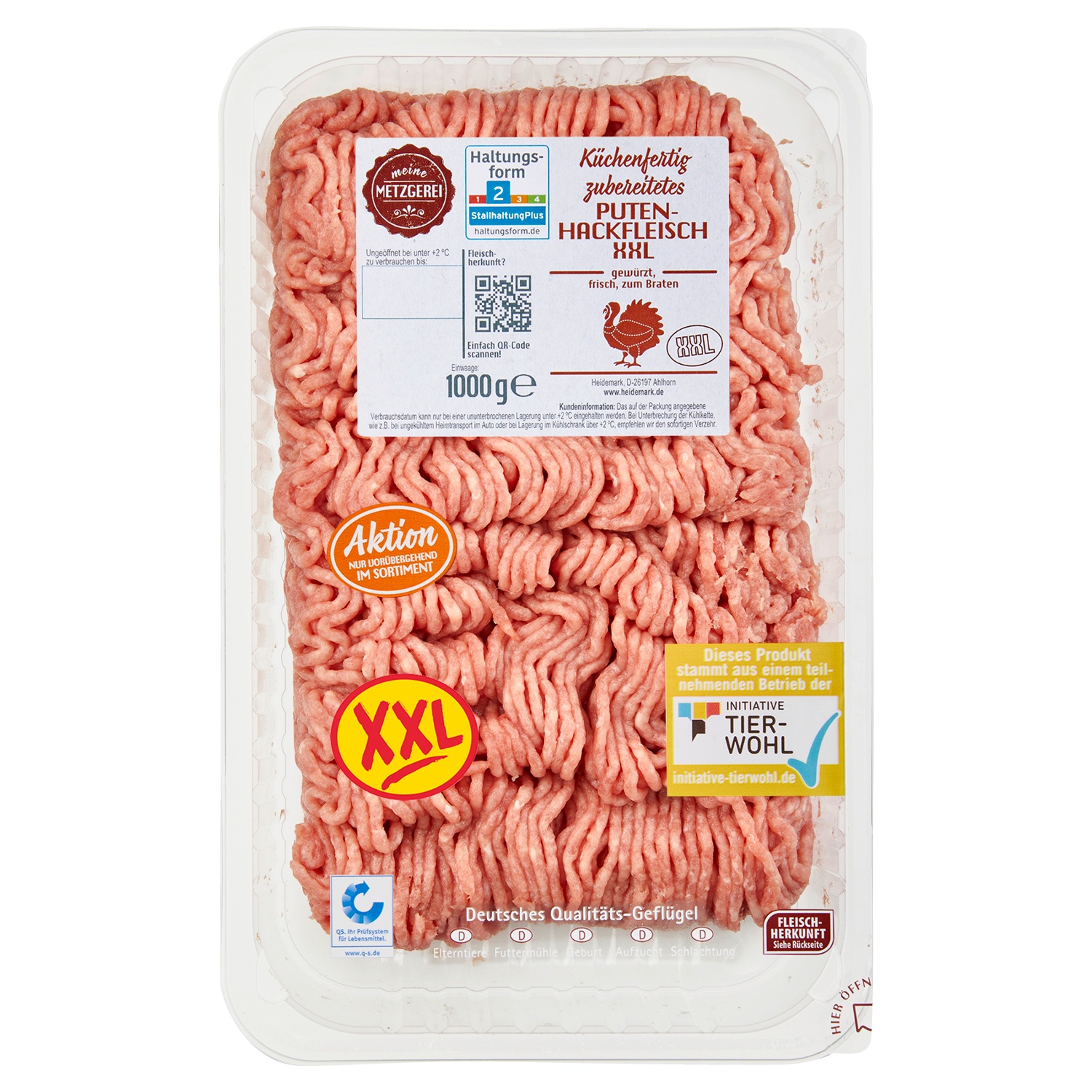 Meine Metzgerei Putenhackfleisch 1kg Aldi Sud