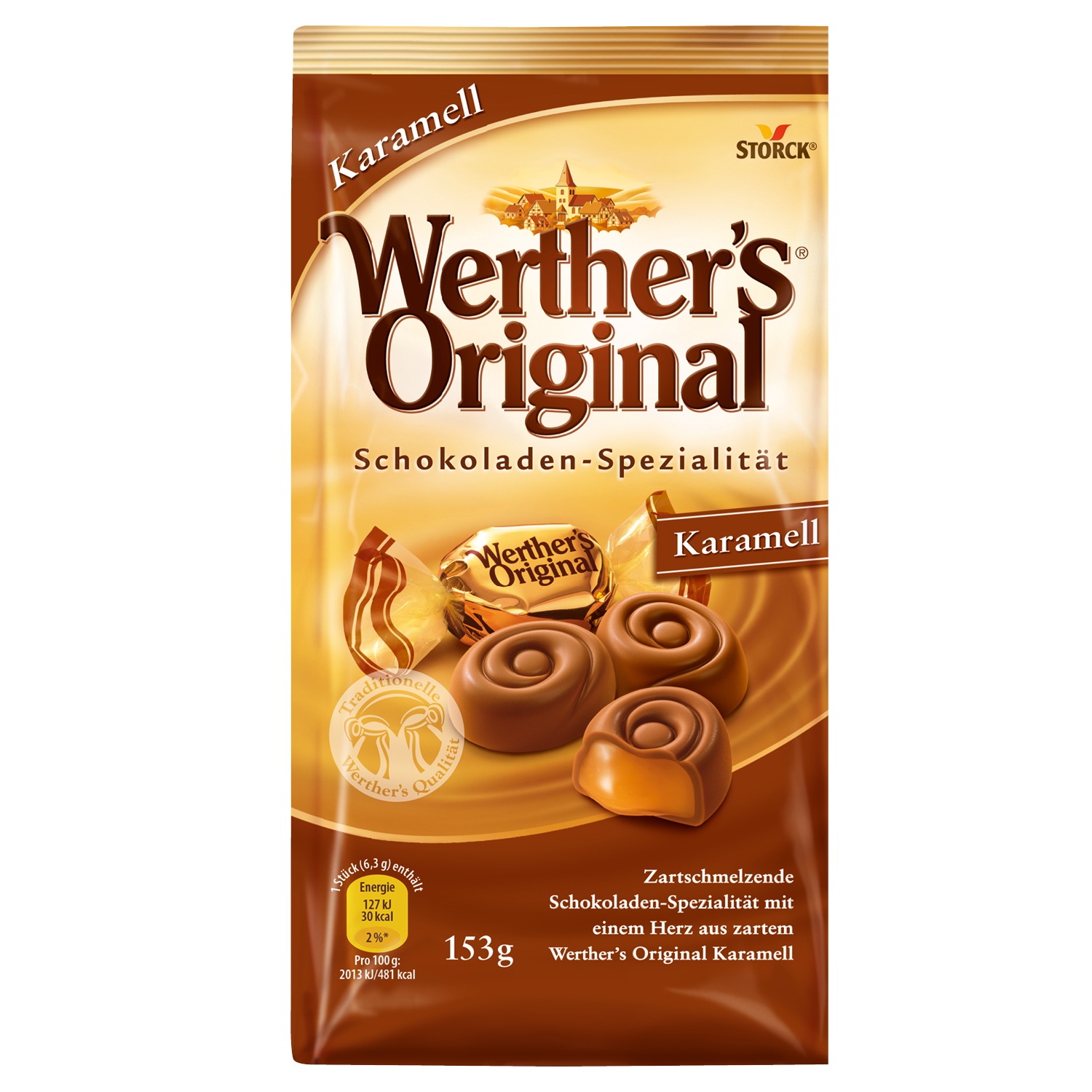 WERTHER'S ORIGINAL Schokoladen-Spezialität Karamell 153 g