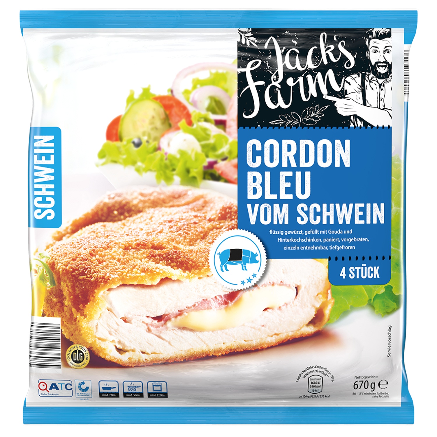 Cordon in wie lange gefrorene heißluftfritteuse bleu Cordon Bleu