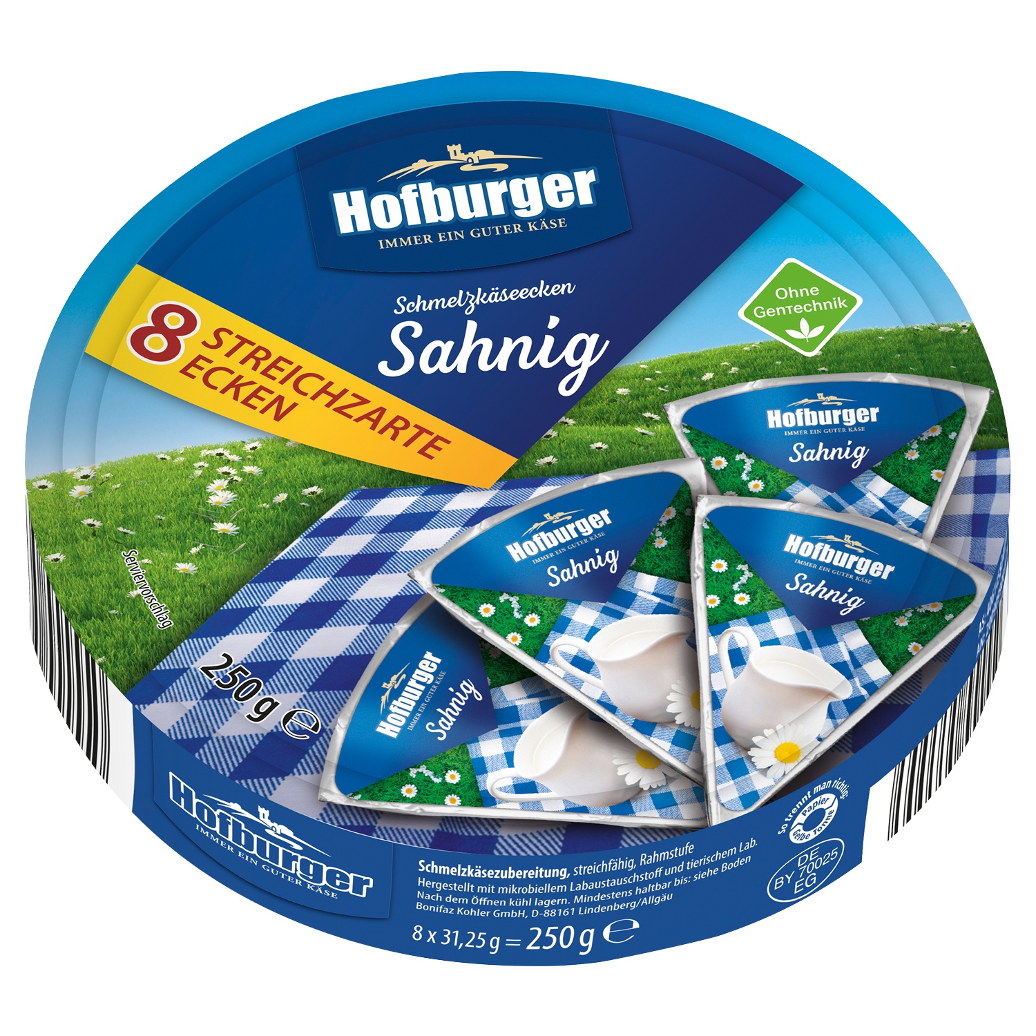 HOFBURGER Schmelzkäse Ecken 250 g