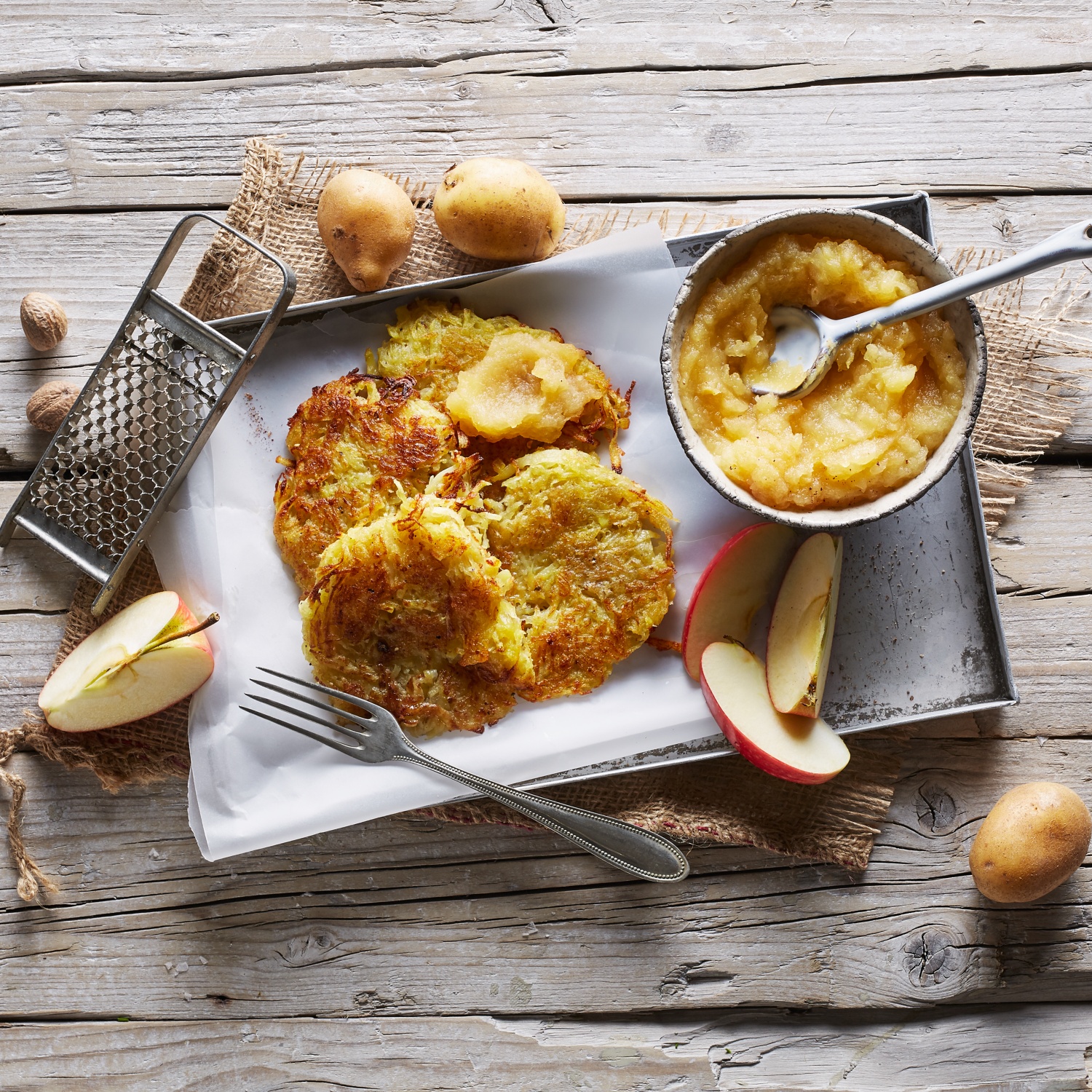 Kartoffelpuffer mit Apfelmus | ALDI Rezeptwelt