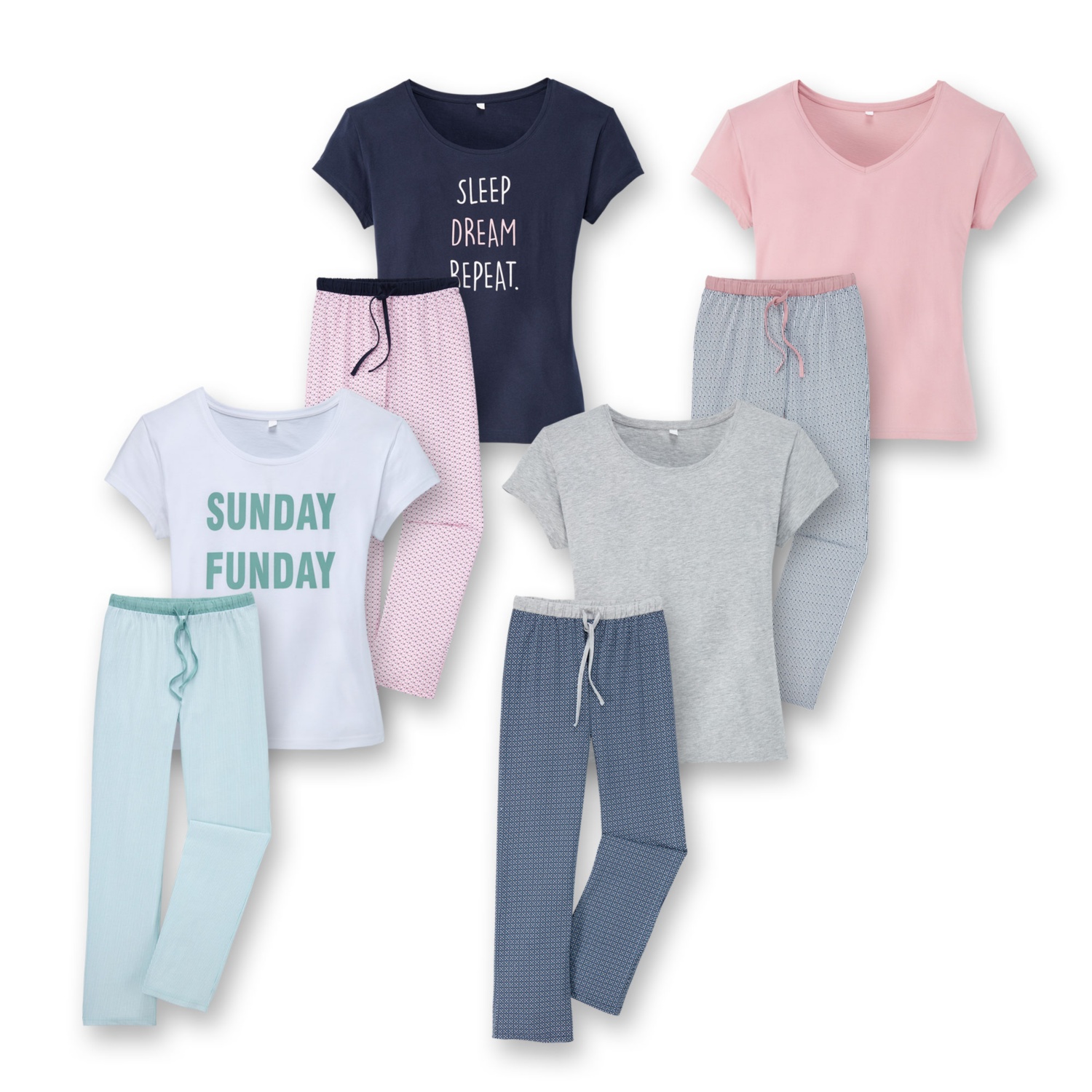 BLUE MOTION Damen-Pyjama, Baumwolle (Bio)