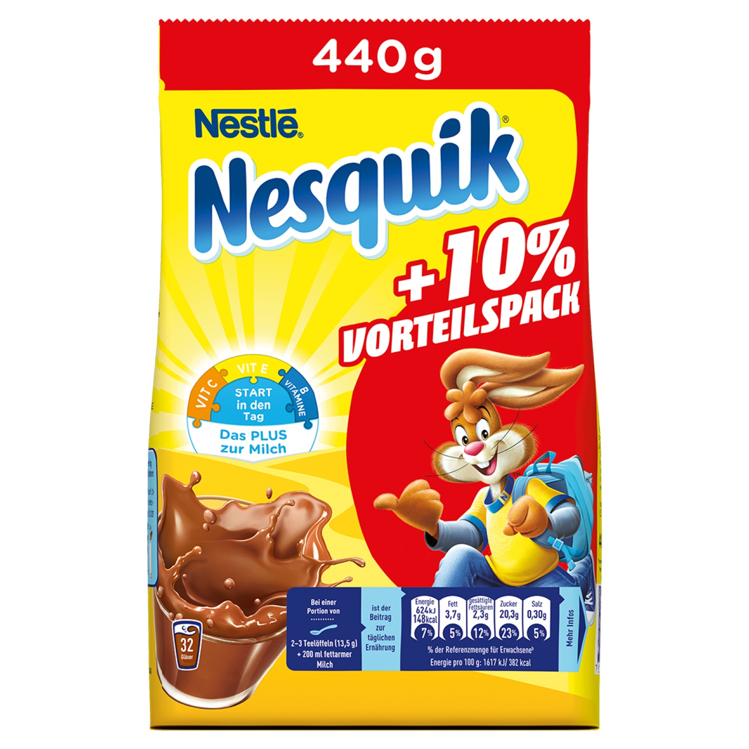 Nestlé® Nesquik® Kakaohaltiges Getränkepulver 440g