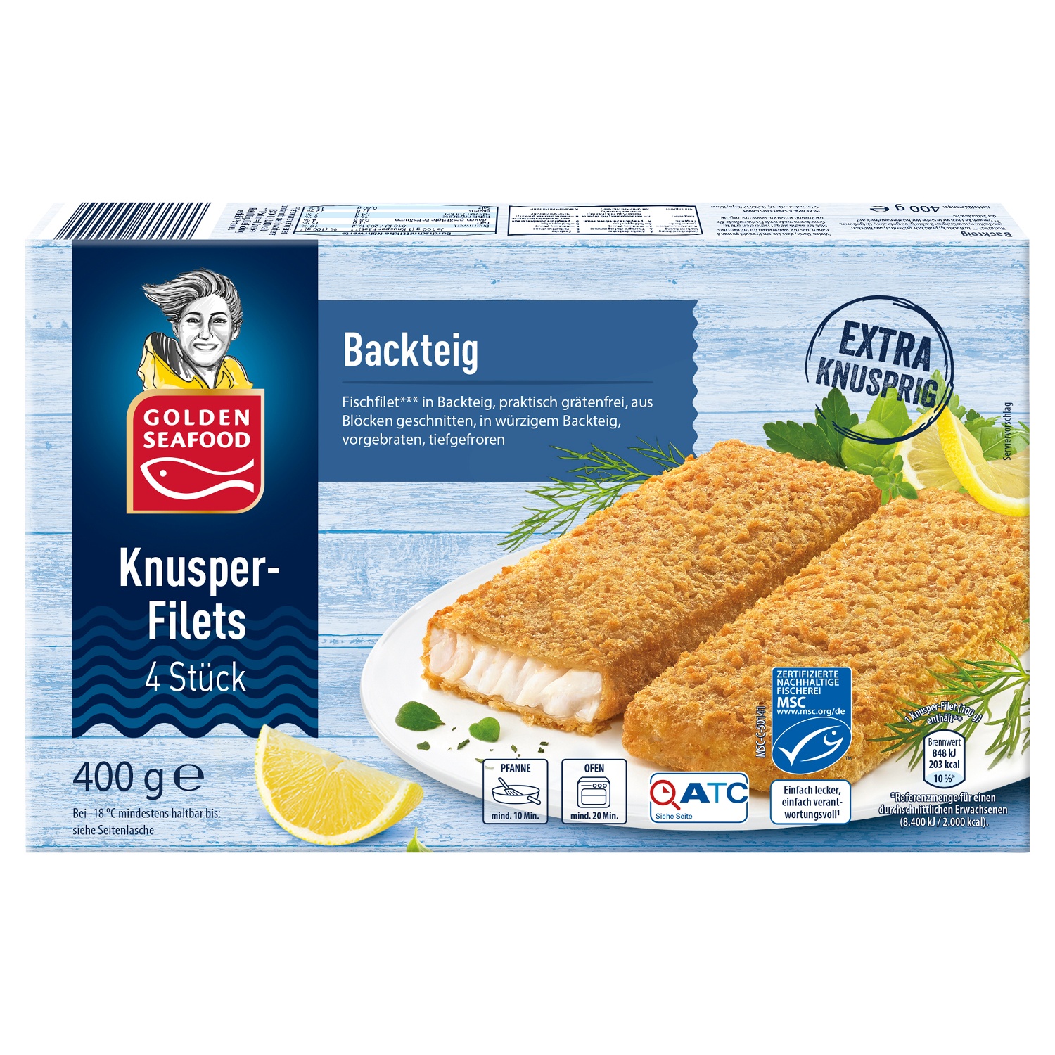 Golden Seafood Knusperfilet 400g Aldi Sud