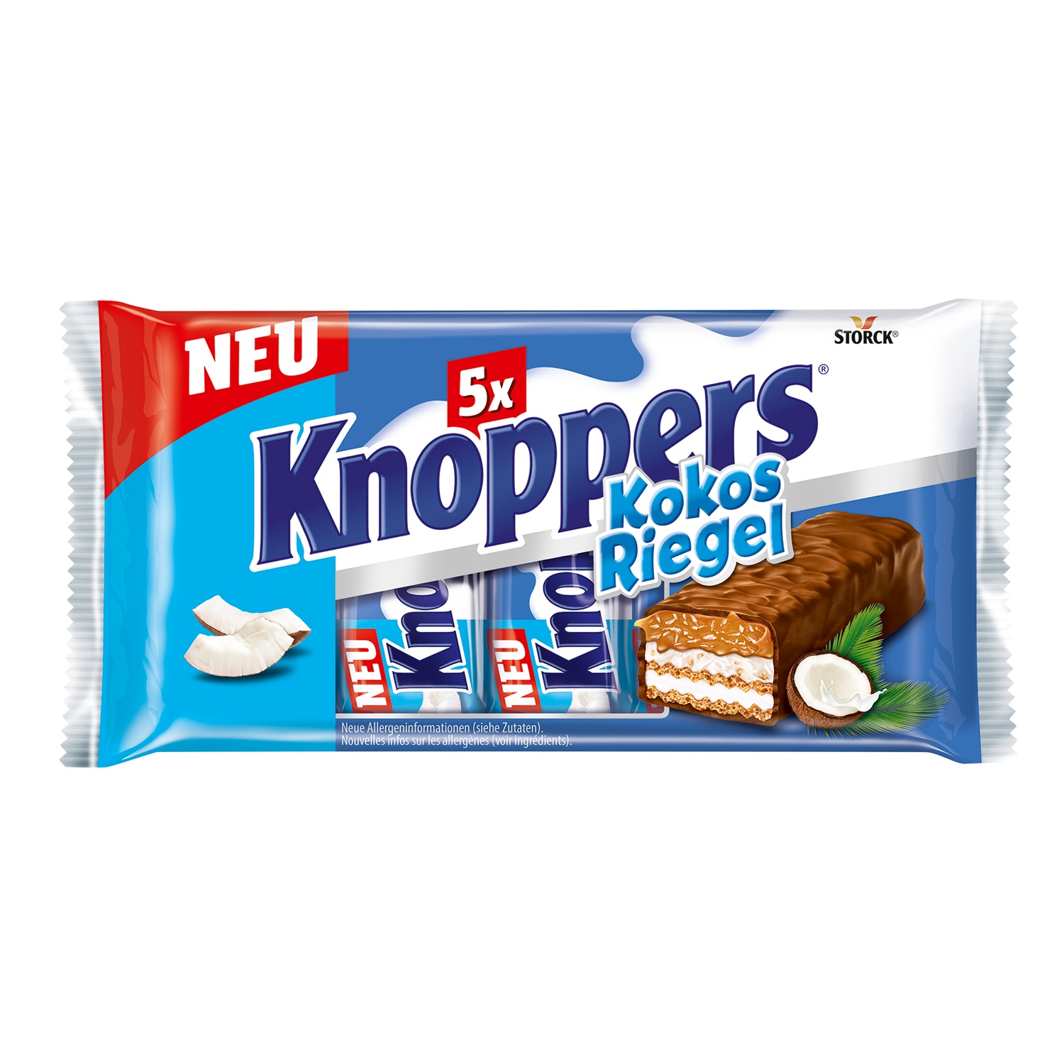 5x Knoppers NussRiegel 200g