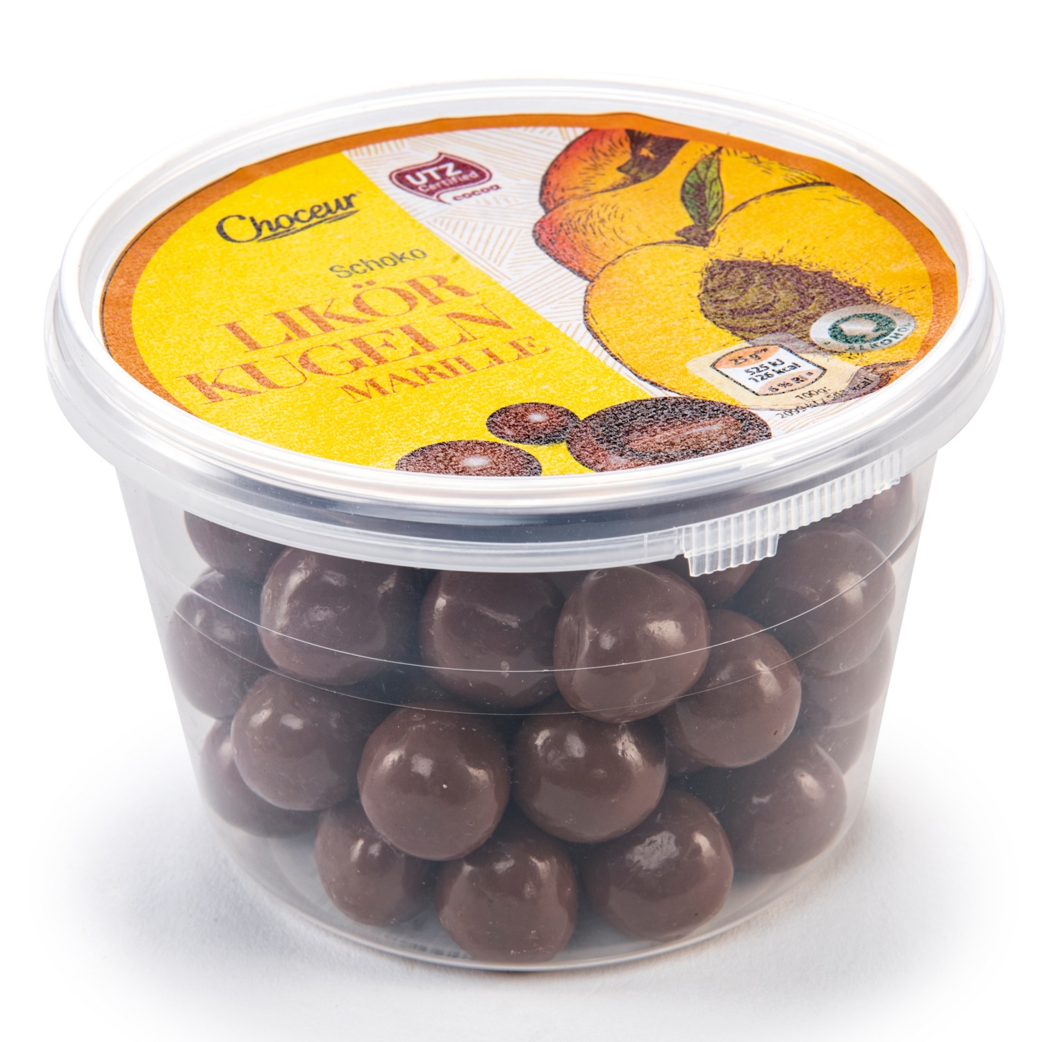 CHOCEUR Schoko Kugeln mit Likör, Marille