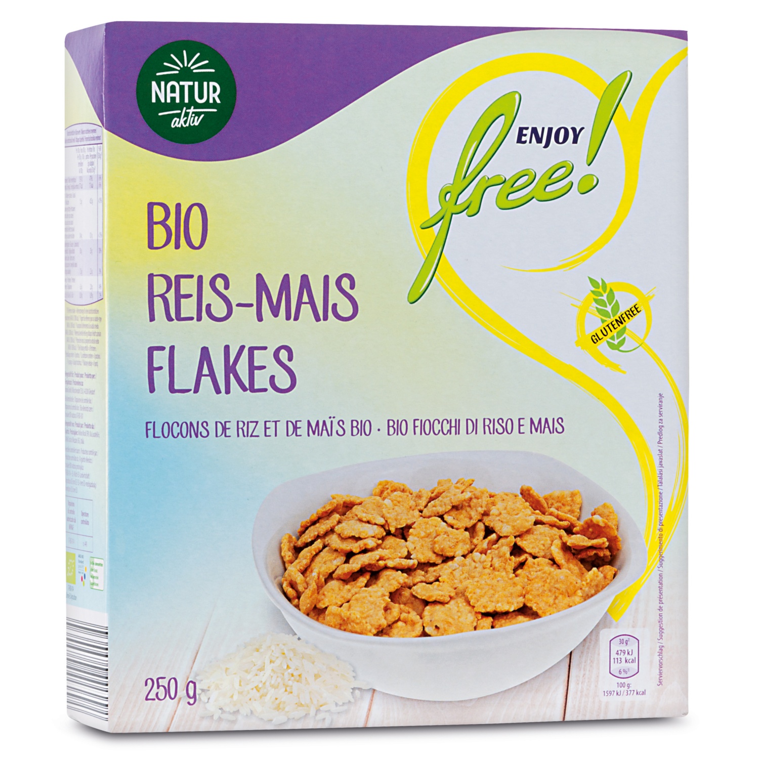 ENJOY FREE! BIO-Cerealien, glutenfrei, Reis Mais Flakes