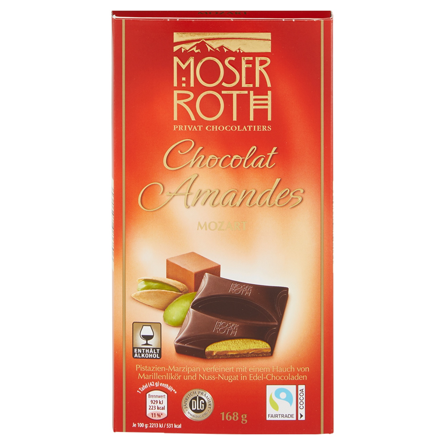 MOSER ROTH Chocolat Amandes 168g