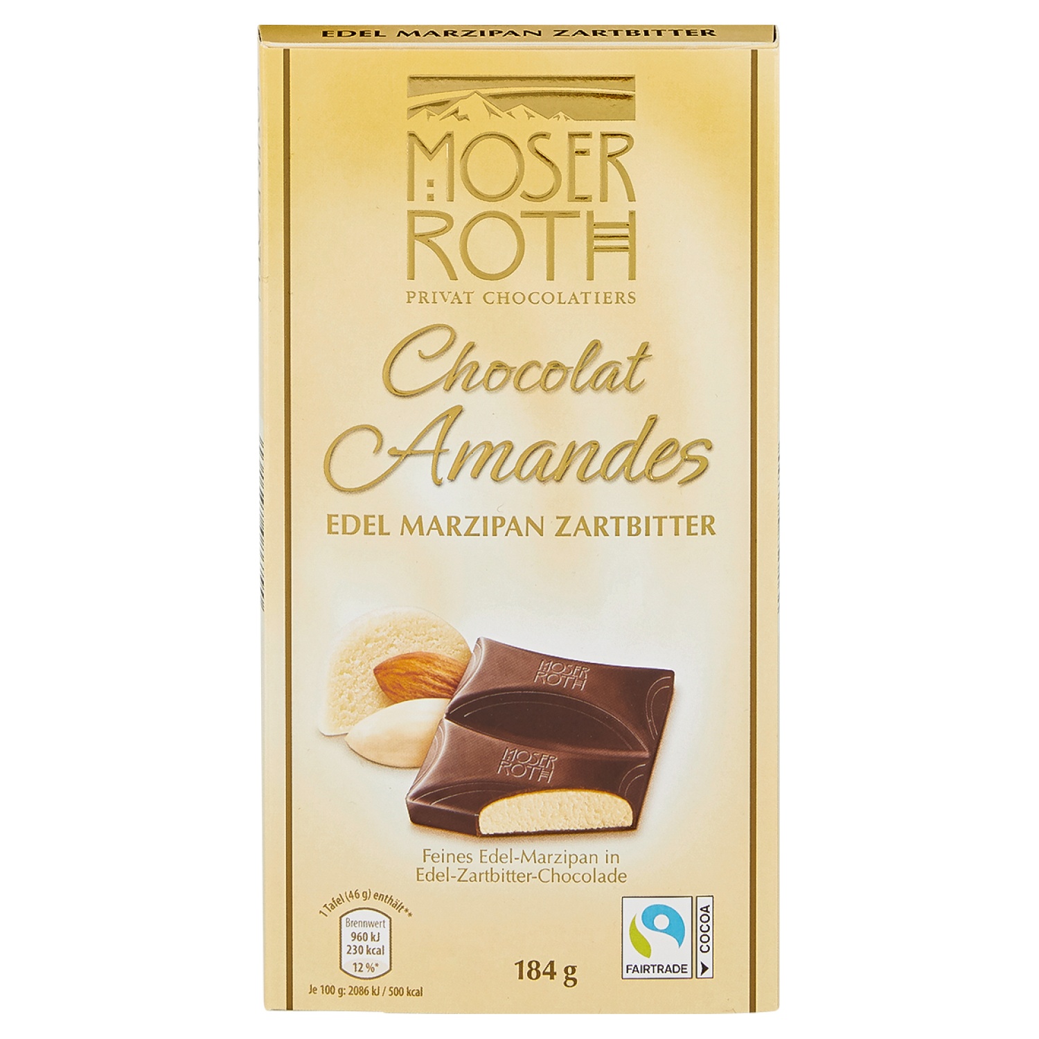 MOSER ROTH Chocolat Amandes 184g