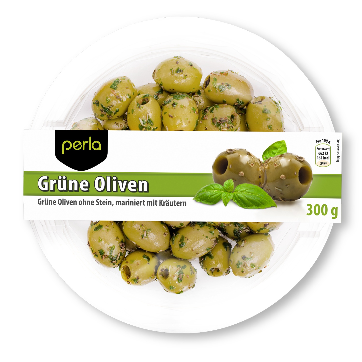 Perla Grüne Oliven 300g