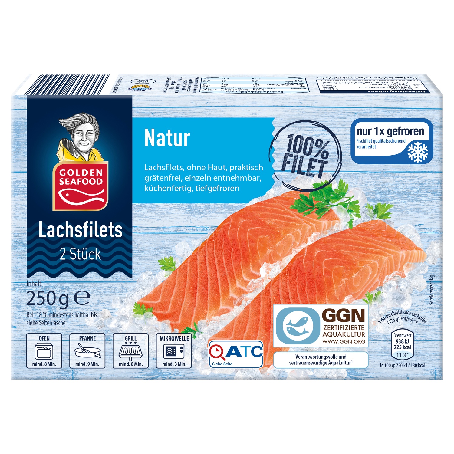 GOLDEN SEAFOOD Lachsfilets 250 g
