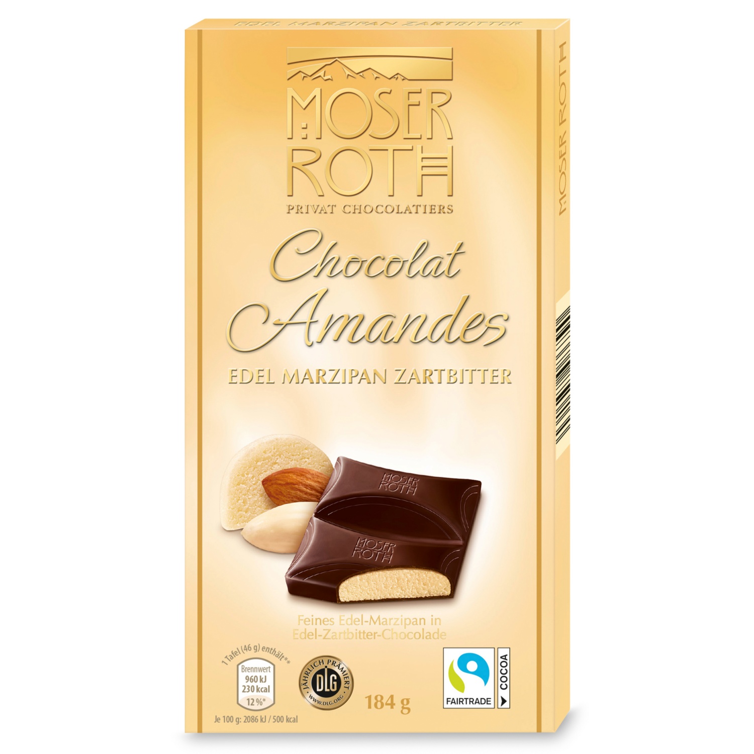 MOSER ROTH Schoko Amandes, Zartbitter-Marzipan
