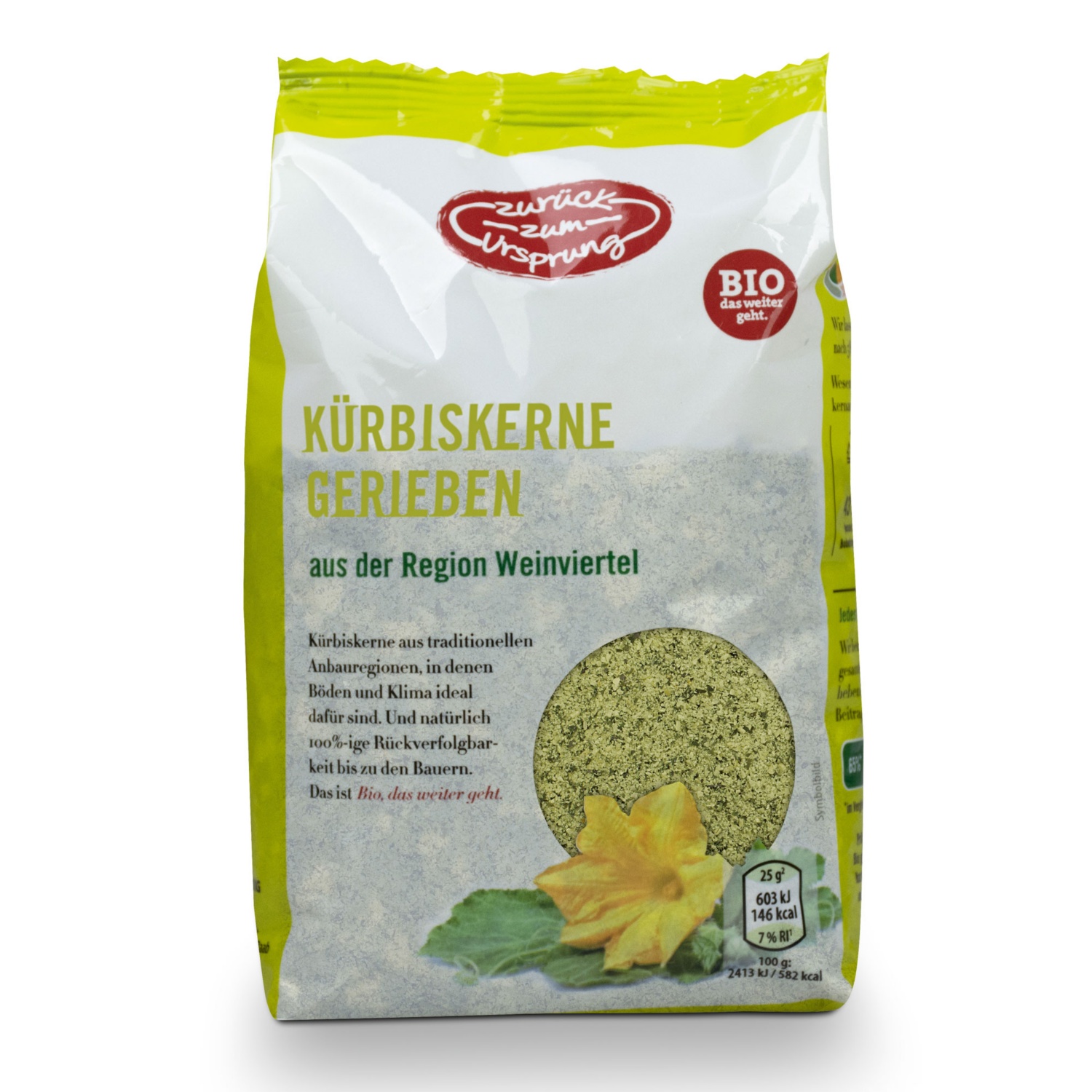 ZURÜCK ZUM URSPRUNG BIO-Kürbiskerne, gerieben
