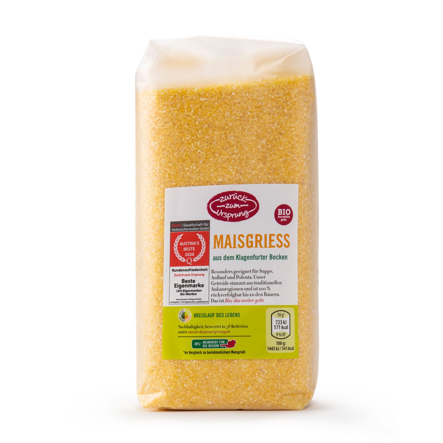 ZURÜCK ZUM URSPRUNG Österr. BIO-Getreidemix, Maisgrieß