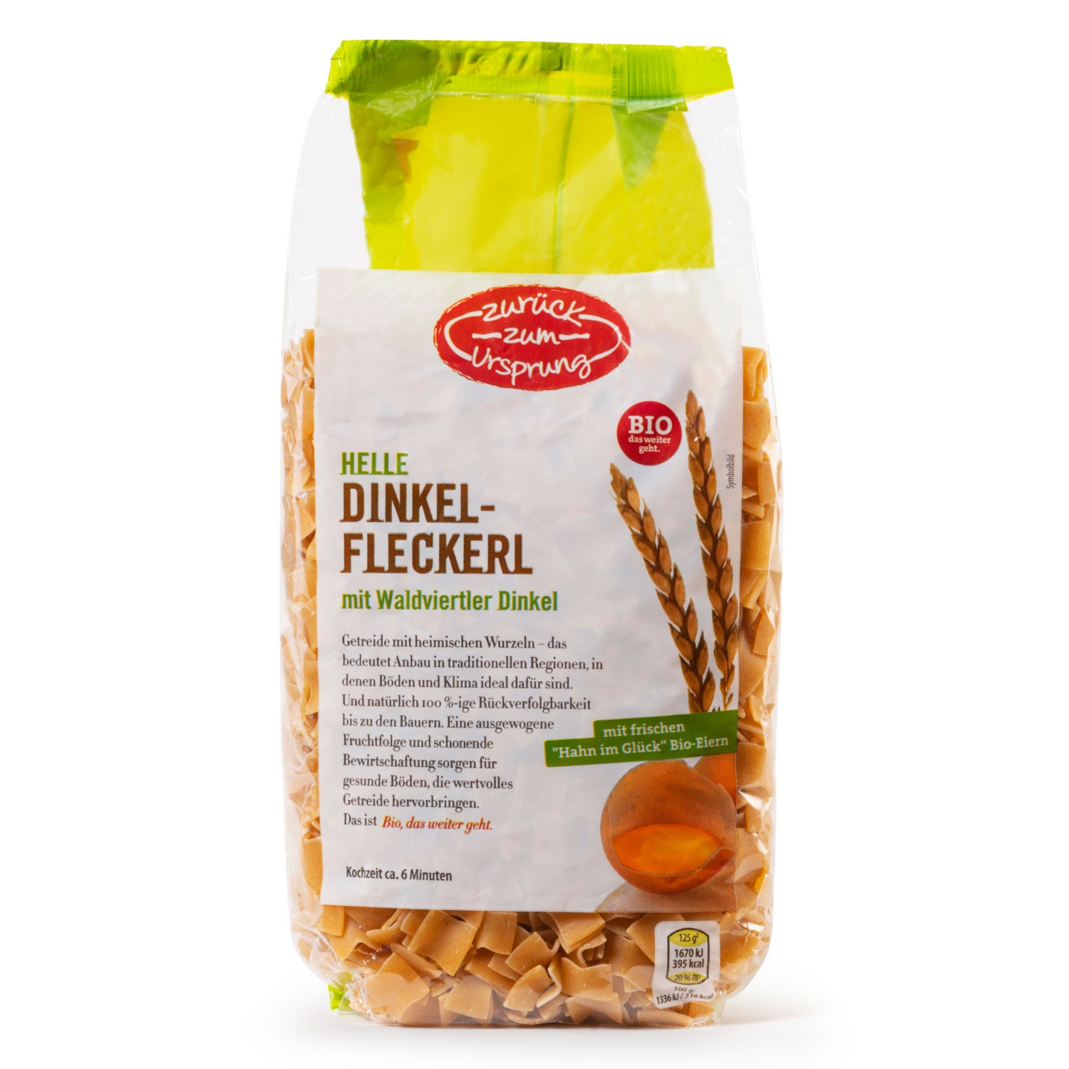 ZURÜCK ZUM URSPRUNG BIO-Dinkelnudeln hell, Fleckerl