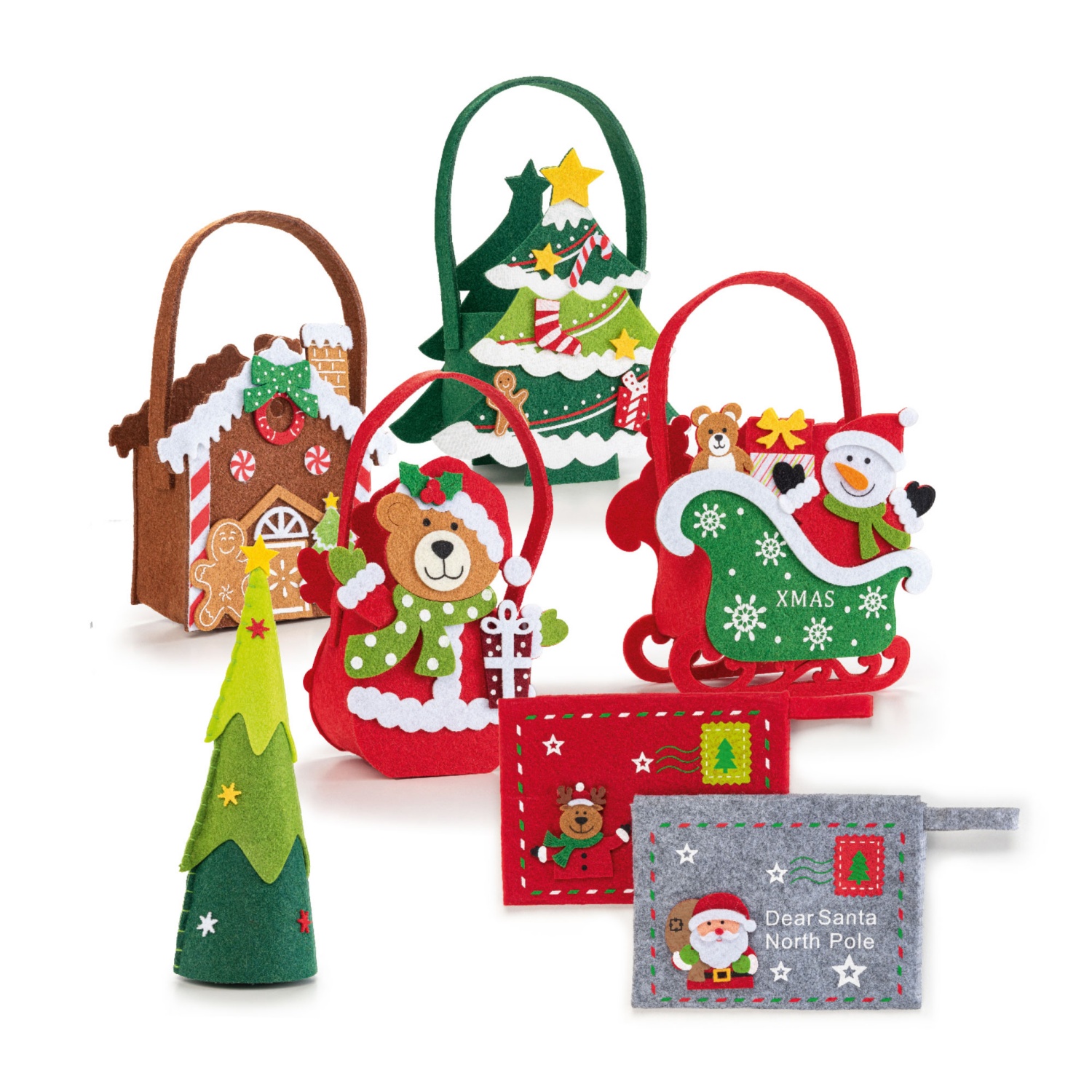 Weihnachtliches Filz-Dekosortiment