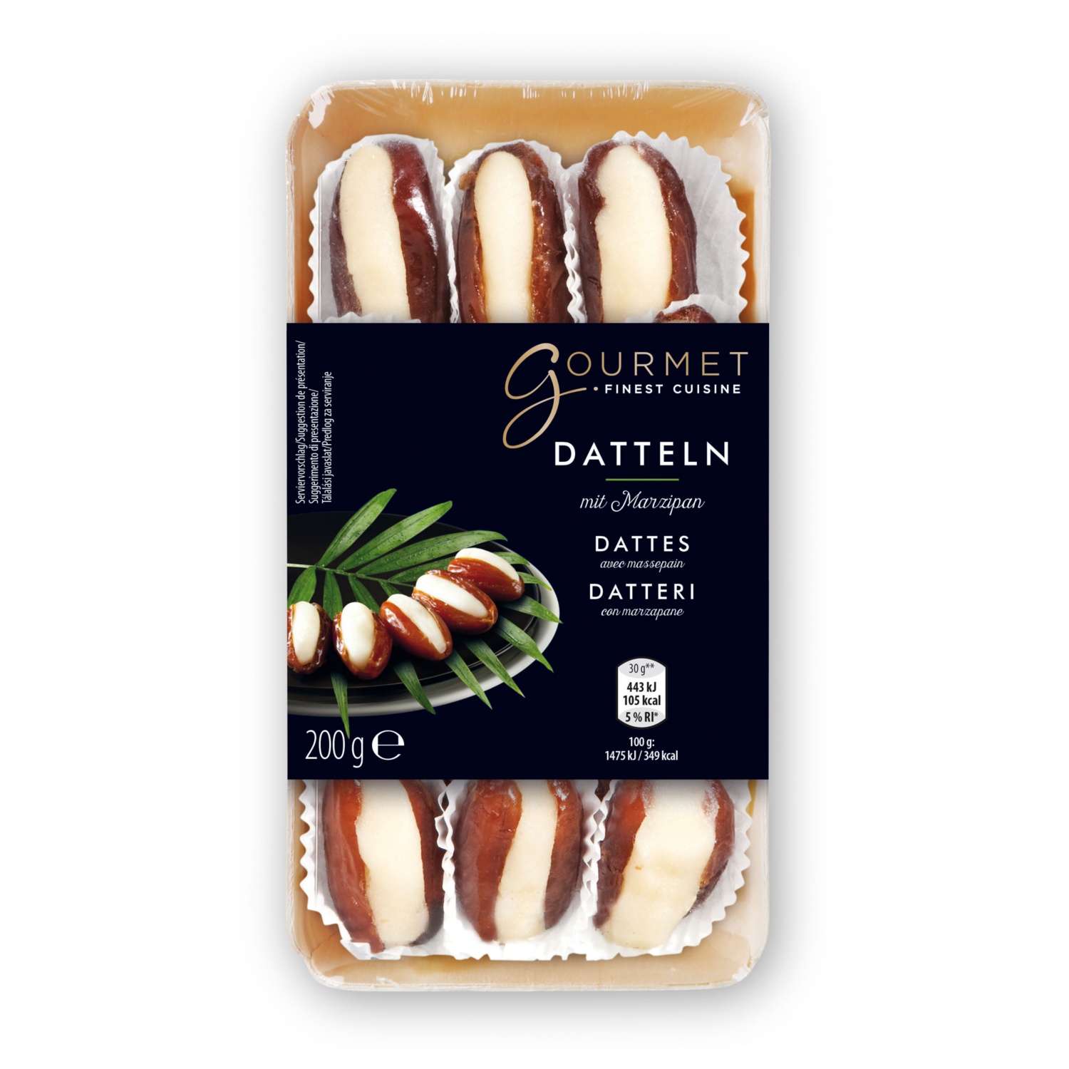 GOURMET Gefüllte Datteln, Marzipan