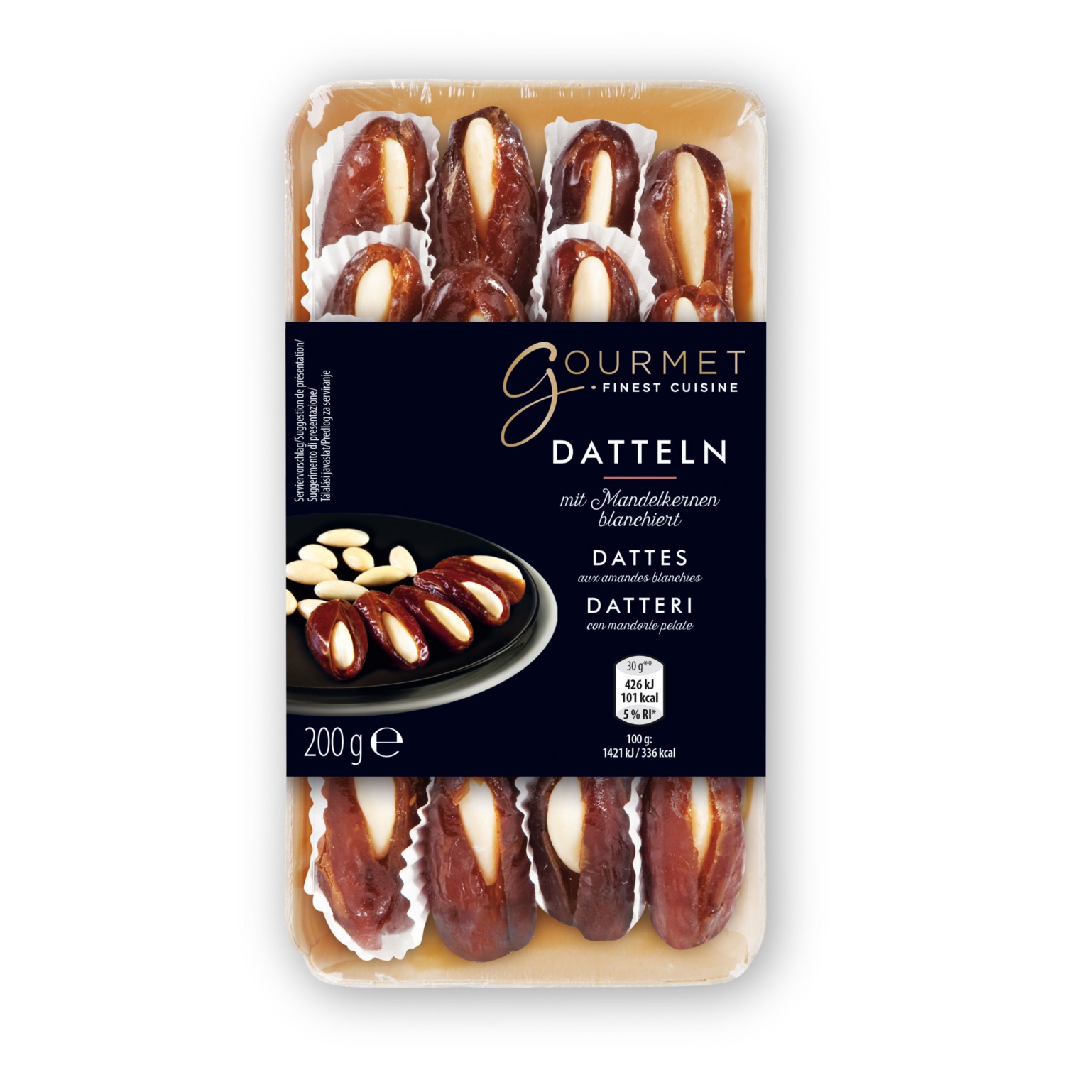 GOURMET Gefüllte Datteln, Mandelkern
