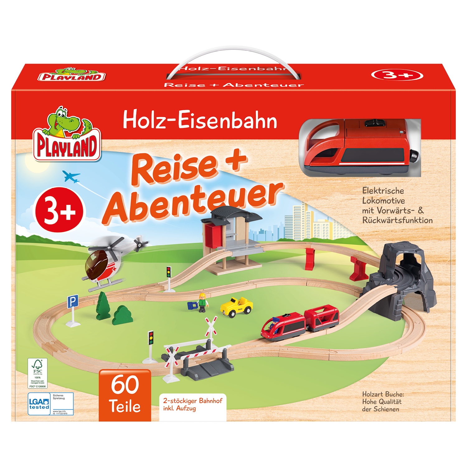 PLAYLAND Holz-Eisenbahn/-Autobahn