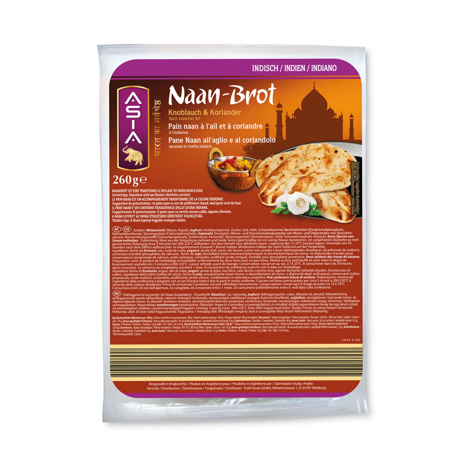 ASIA Naan-Brot, Knoblauch-Koriander