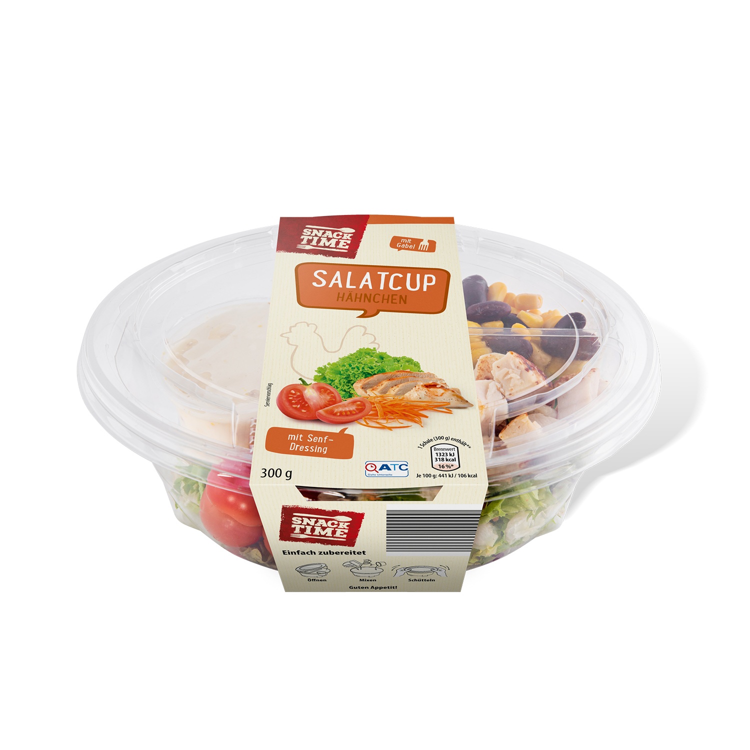 SNACK TIME Salatcup mit Dressing 300 g