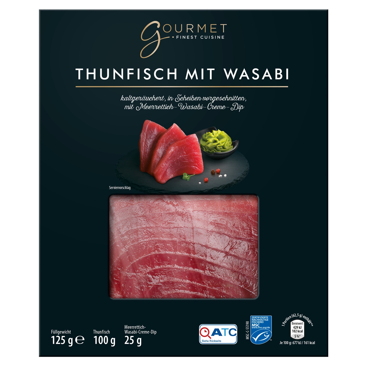 GOURMET Geräucherter Thunfisch mit Wasabi 125 g