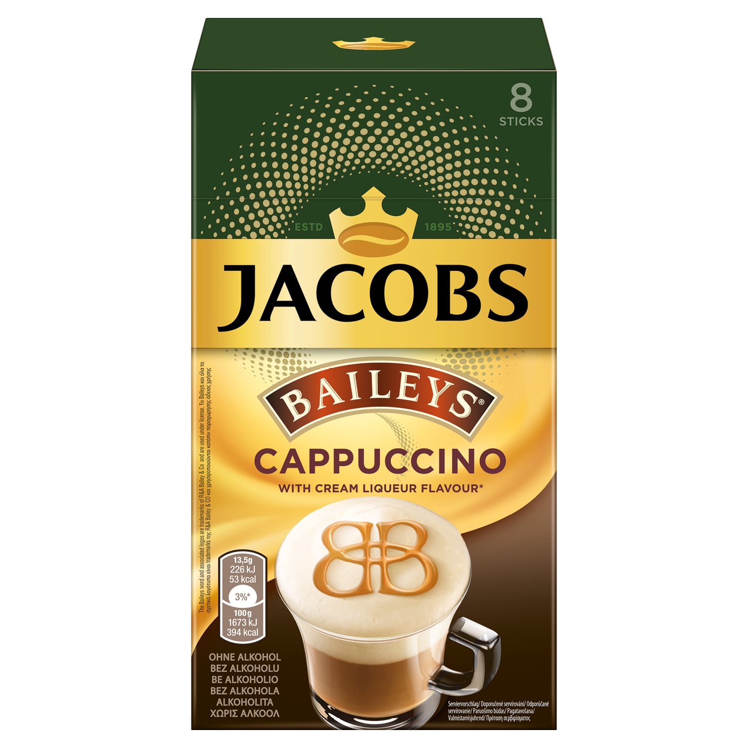 JACOBS® Kaffee Instantgetränk Typ Cappuccino Baileys 108 g