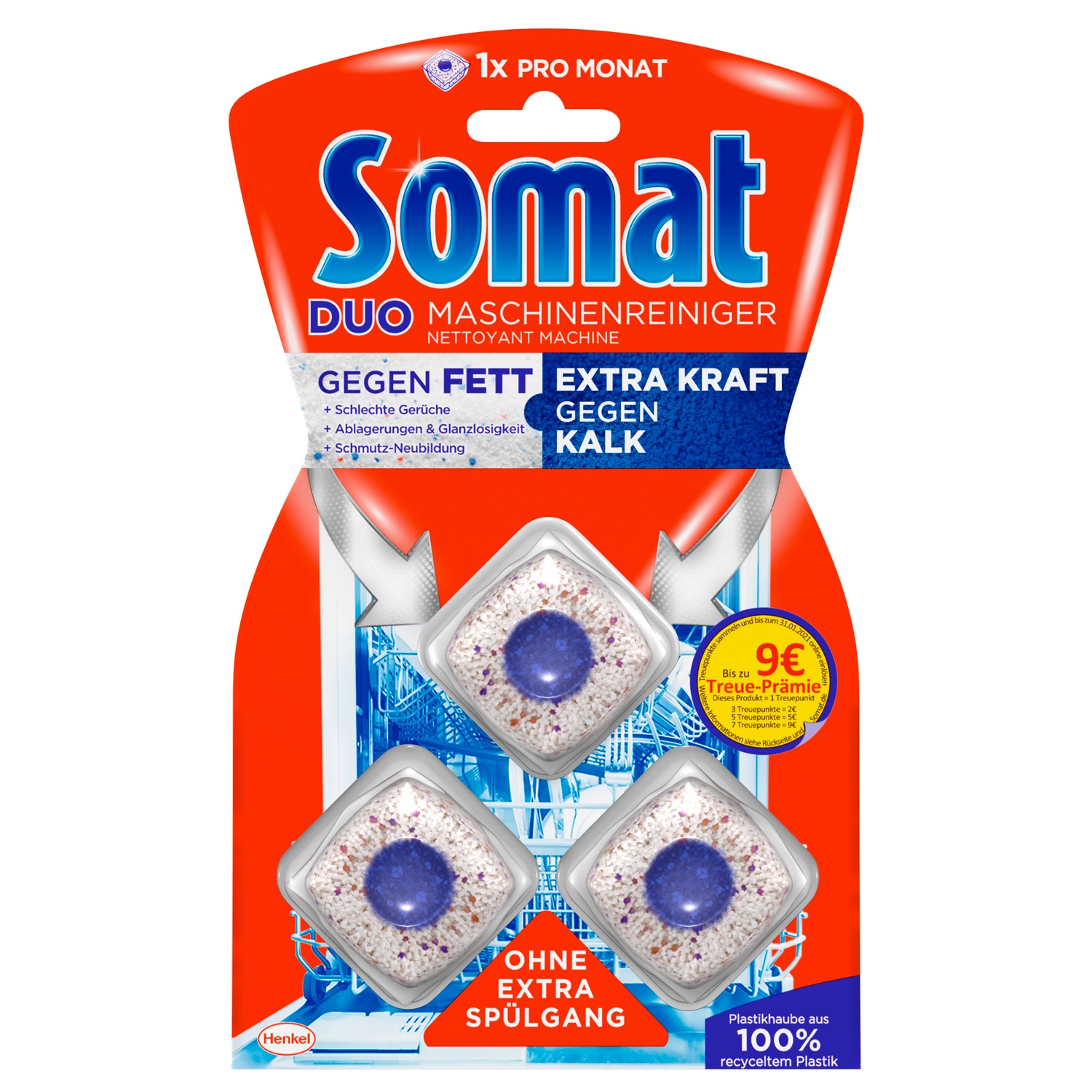 Somat Spülmaschinen-Pflege Maschinenreiniger-Tabs 3 Stück