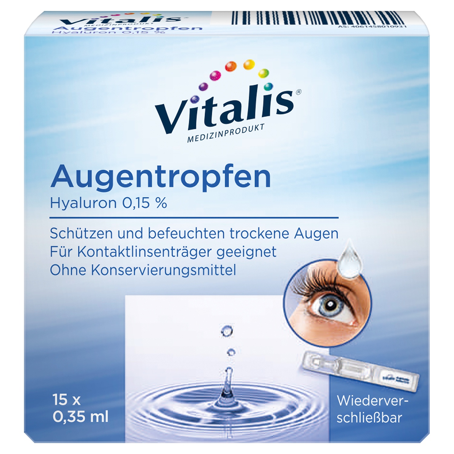 VITALIS® Augentropfen Hyaluron 0,15 % 5,25 ml