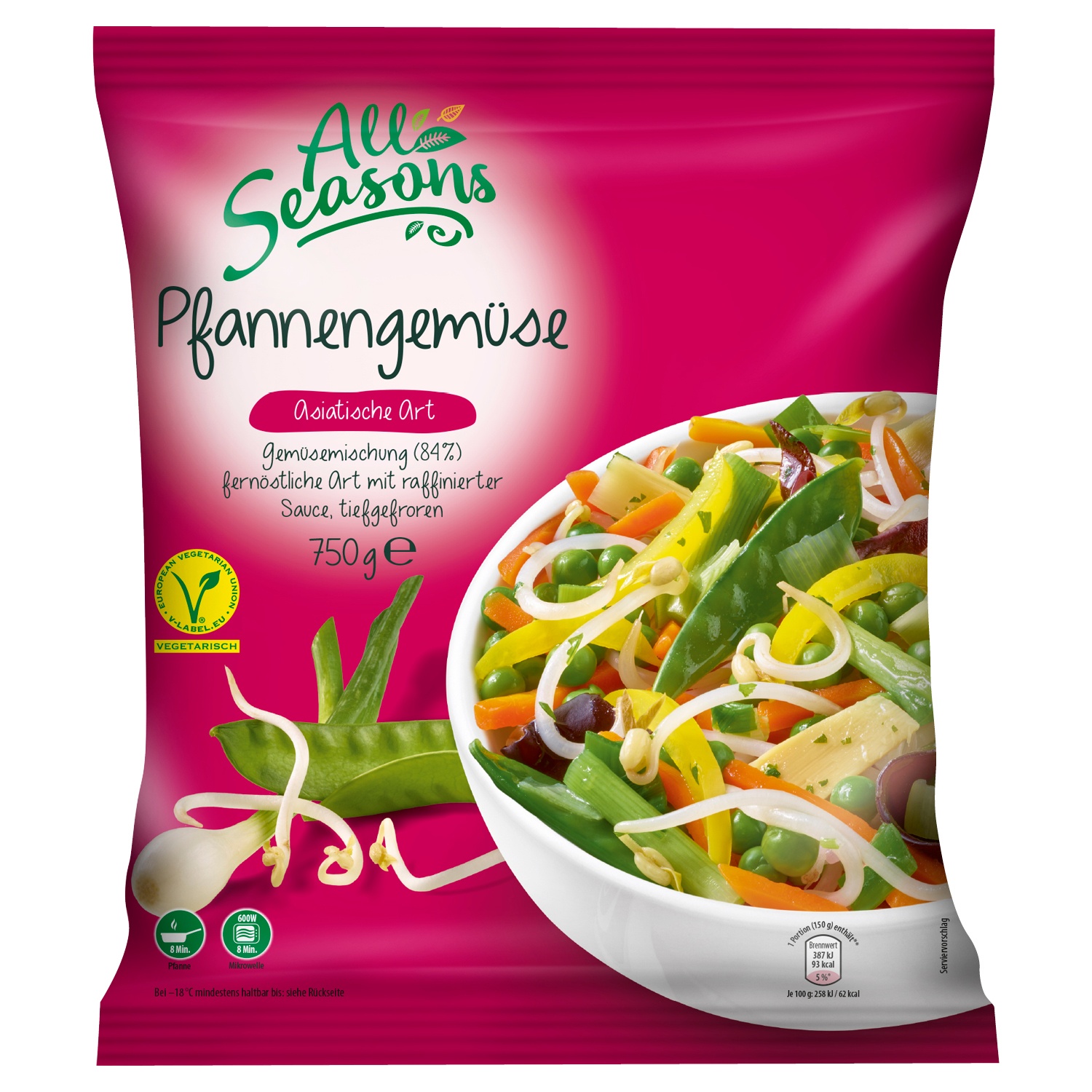 All Seasons Pfannengemuse 750 G Aldi Sud