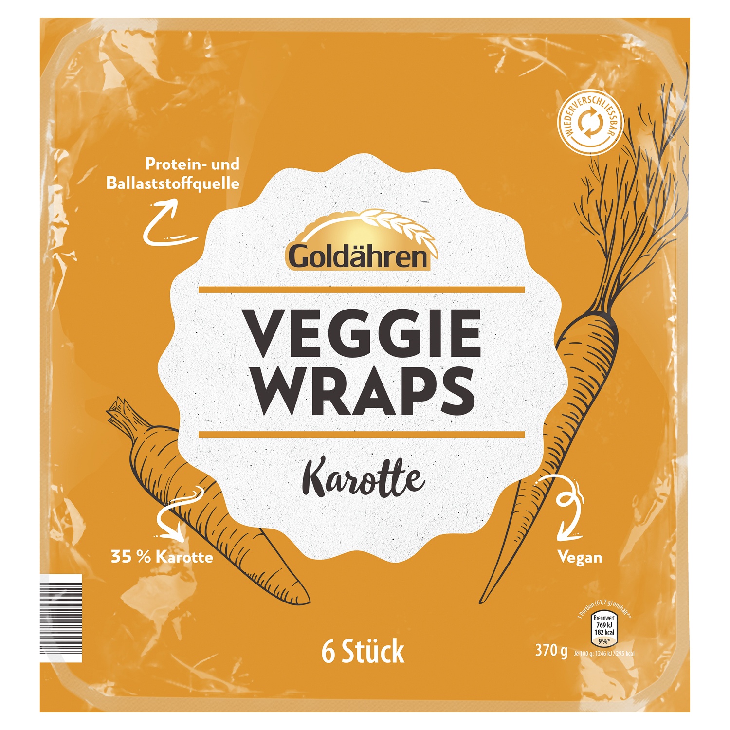 Goldähren Veggie Wraps 370 g