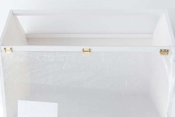 Mini Gewächshaus mit Scharnieren und Glas von oben