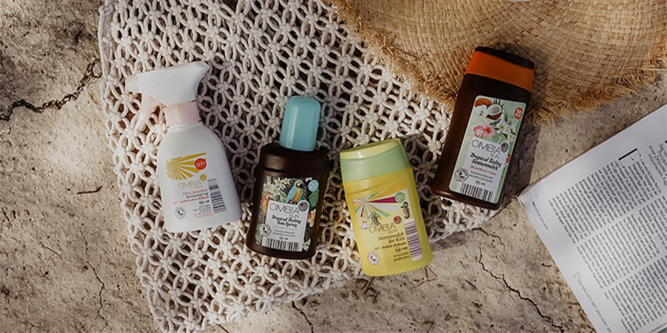 Auswahl an Sonnenschutz in unterschiedlichen Tuben