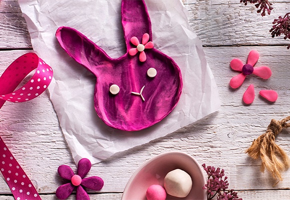 Material für die bunte Osterschale aus Knetmasse