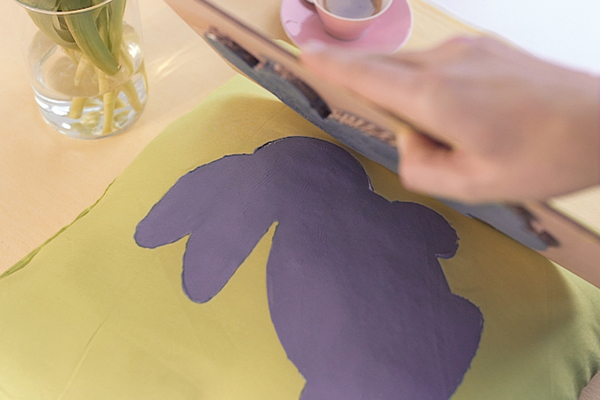 Polster mit Hasendruck