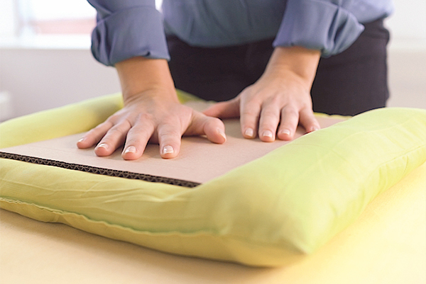 Aufdruck auf einen Polster