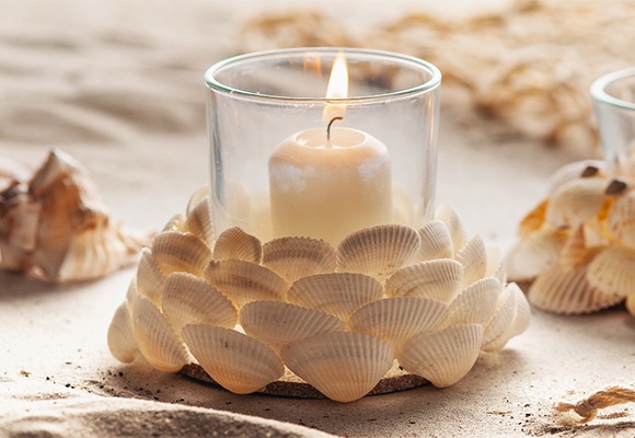 Muschel-Kerzenhalter
