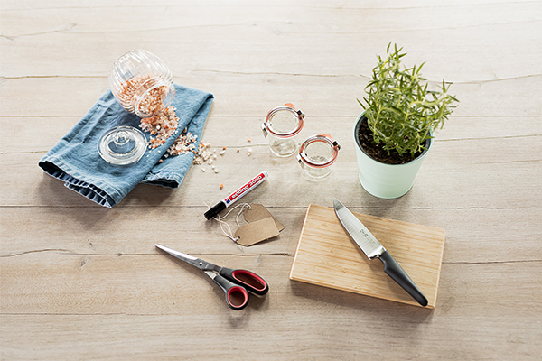 Rosmarinsalz Utensilien