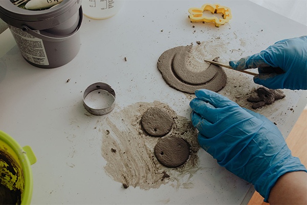 Frühlings-Mobile formen aus Knet-Beton