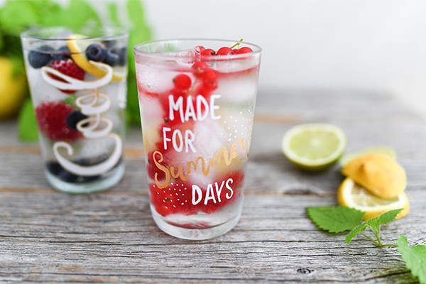 Individuell beschriftete Gläser