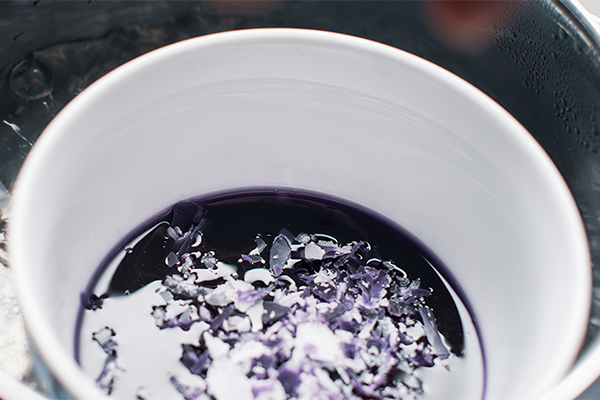 Geschmolzene Kerzenreste