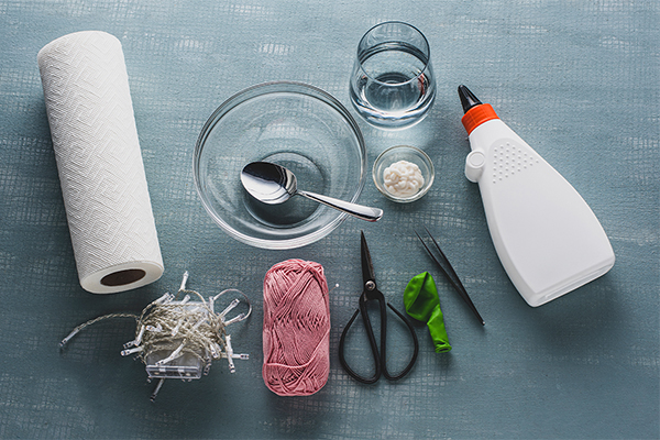 Utensilien zum basteln der Lichterkette