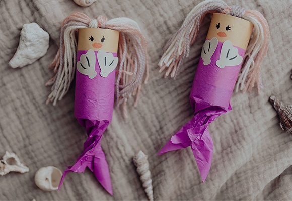 Meerjungfrau DIY - Lustiger Bastelspaß für den Sommer aus Karton